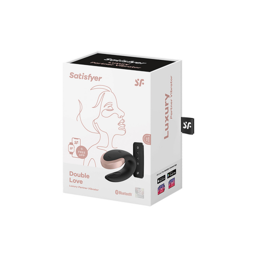Double Love - Luxe Partner Vibrator - Zwart - Afbeelding 2