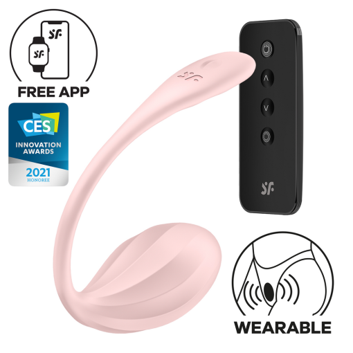 Ribbed Petal Connect App - Draagbare Koppel Vibrator - Roze - Afbeelding 6