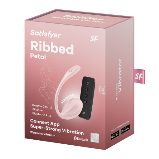 Ribbed Petal Connect App - Draagbare Koppel Vibrator - Roze - Afbeelding 2