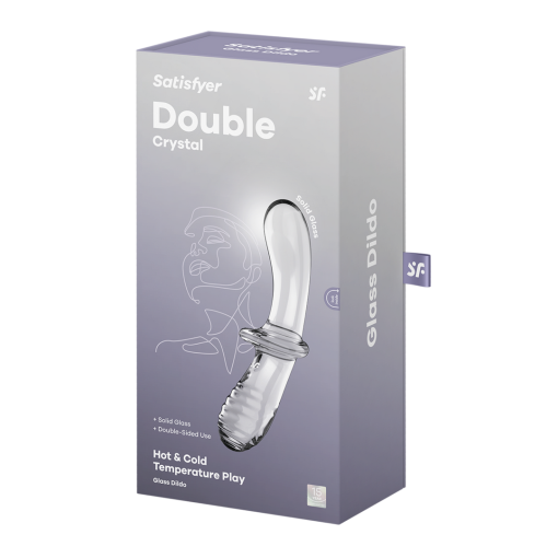 Dubbele Crystal - Glazen Dildo - Transparant - Afbeelding 2