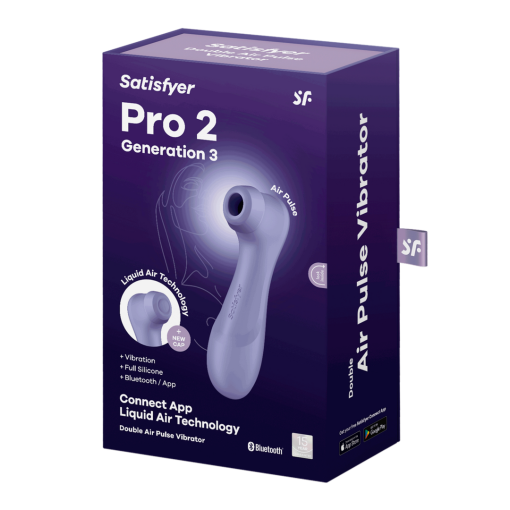 Pro 2 Generatie 3 - Double Air Pulse Vibrator - Liquid Air en Connect App - Lila - Afbeelding 2