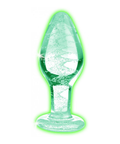 Glow-In-The-Dark - Glazen Butt Plug - Medium