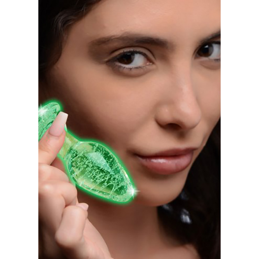 Glow-In-The-Dark - Glazen Buttplug - Klein - Afbeelding 4