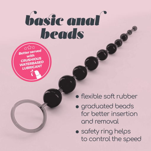 Basic Anal Beads - 10 Bead Chain - Black - Afbeelding 6