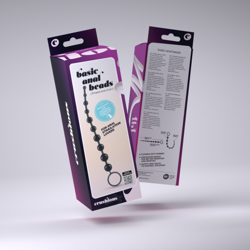 Basic Anal Beads - 10 Bead Chain - Black - Afbeelding 2