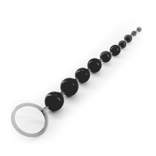Basic Anal Beads - 10 Bead Chain - Black - Afbeelding 3