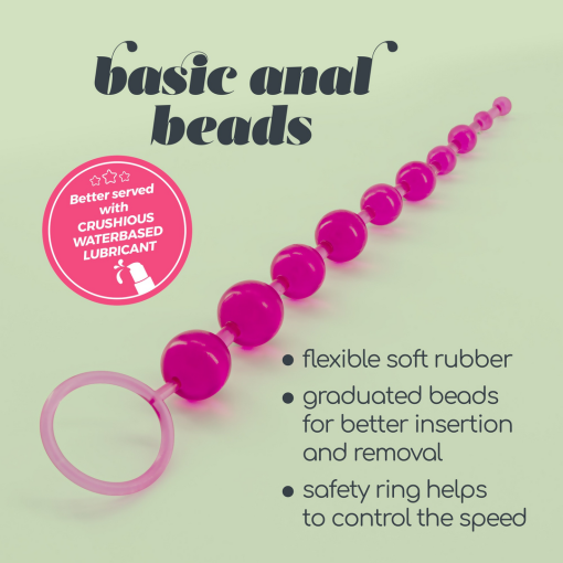 Basic Anal Beads - 10 Bead Chain - Pink - Afbeelding 6