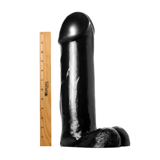 De Titan Dildo - XXL - 14,5 inch - Zwart - Afbeelding 3