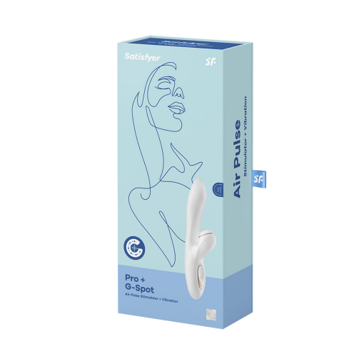 Pro Plus - G-Spot Air Pulse Stimulator en Vibratie - Wit/Roze Goud - Afbeelding 2