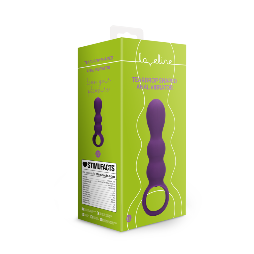 Druppelvormige Anaal Vibrator - Helder Paars - Afbeelding 2