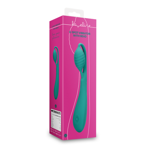 G-Spot Vibrator met Parels - Blauw Groen - Afbeelding 2
