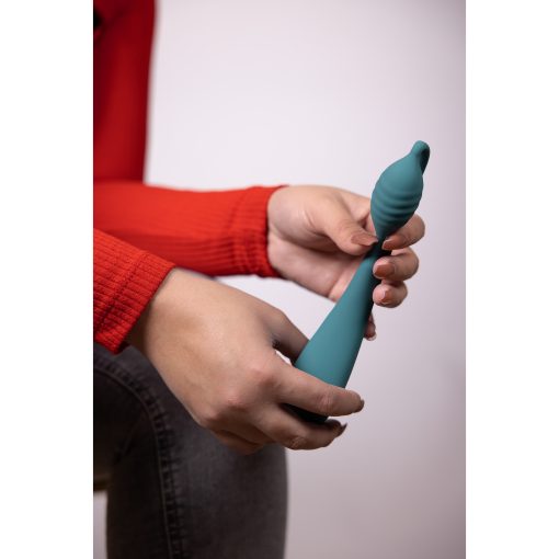 G-Spot Vibrator met Parels - Blauw Groen - Afbeelding 7