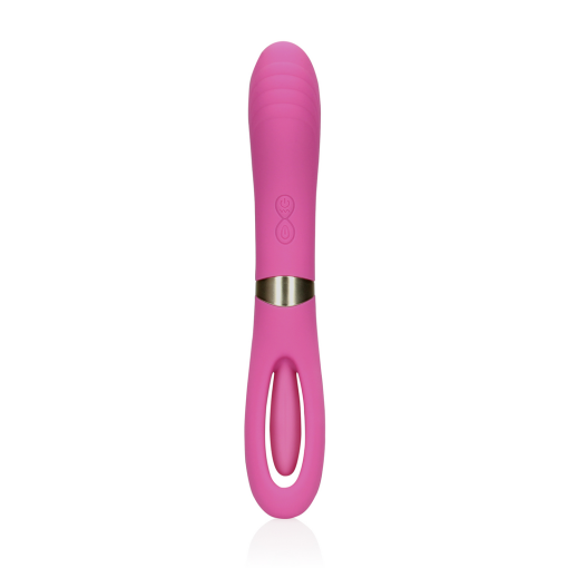 Dubbelzijdige flapper en G-Spot vibrator - Uitbundig Roze - Afbeelding 5