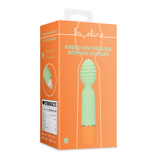 Geribbelde Mini Vibrator met USB Oplader - Lente Salie - Afbeelding 2