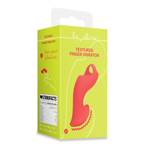 Textured Finger Vibrator - Sunrise Red - Afbeelding 2