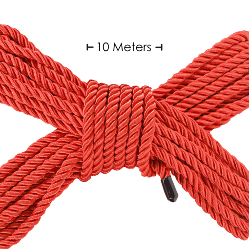 Polyester Bondage Touw - 10 m - Rood - Afbeelding 2