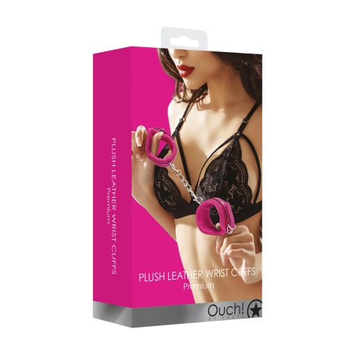 Pluche Lederen Handboeien - Afbeelding 2