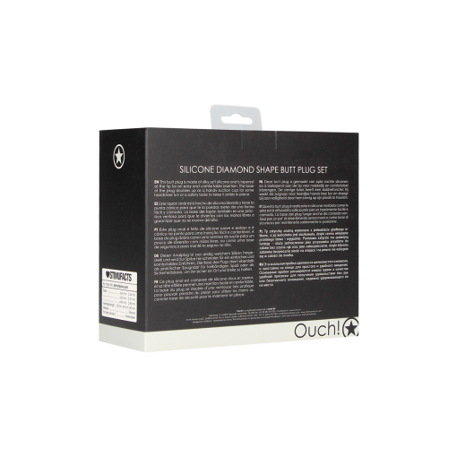 Diamantvormige Butt Plug Set - Afbeelding 3