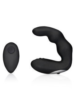 Gebogen Vibrerende Prostaatmassager met Afstandsbediening - Zwart