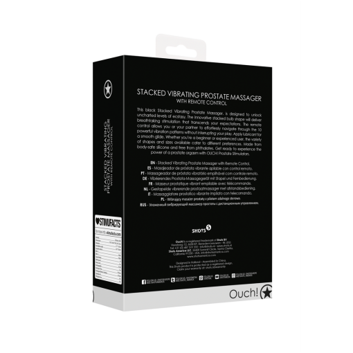 Gelaagde Vibrerende Prostaatmassager met Afstandsbedieningg - Zwart - Afbeelding 3