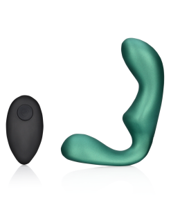Puntige Vibrerende Prostaatmassage met Afstandsbediening - Metallic Groen