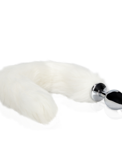 Vossenstaart met metalen buttplug