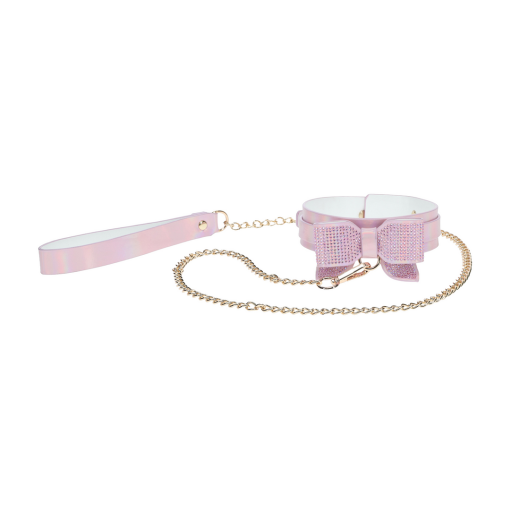 Paris Collectie - Halsband met Leash - Roze - Afbeelding 4