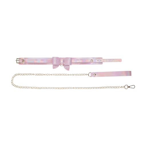 Paris Collectie - Halsband met Leash - Roze - Afbeelding 5