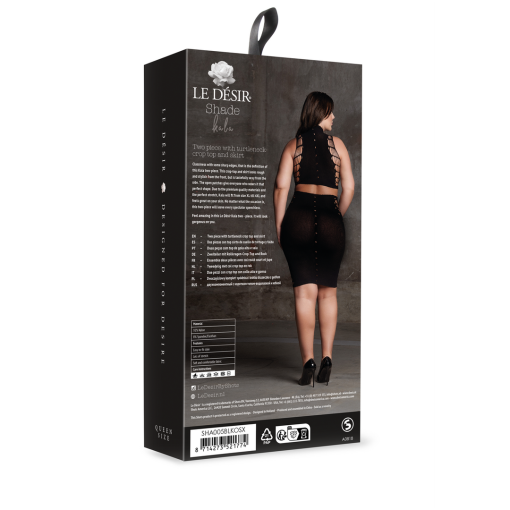 Kala XXXVII - Twee Delige Set met Coltrui, Crop Top en Rok - Plus Size - Afbeelding 3