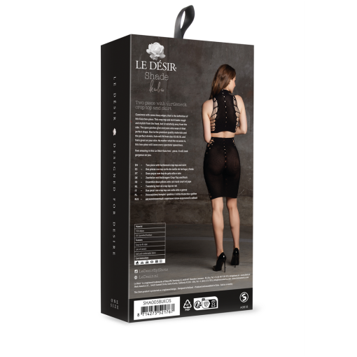 Kala XXXVII - Twee-delige set met coltrui, crop top en rok - One Size - Afbeelding 3