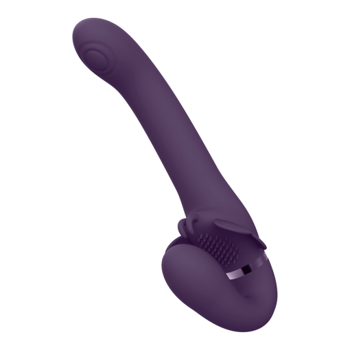 Satu - Pulse-Wave en Vibrerende Strapless Strapon - Paars - Afbeelding 5