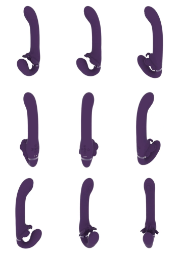 Satu - Pulse-Wave en Vibrerende Strapless Strapon - Paars - Afbeelding 6