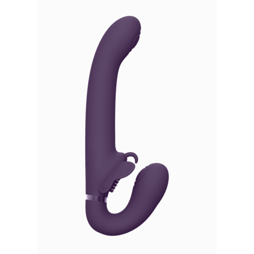 Satu - Pulse-Wave en Vibrerende Strapless Strapon - Paars - Afbeelding 7