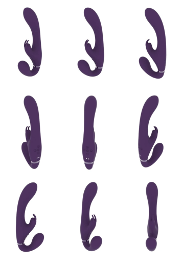 Suki - Vibrerende Strapless Strap-on Rabbit - Paars - Afbeelding 6