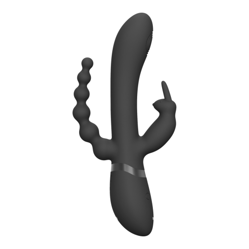 Rini - Pulse Wave Vibrerende Dubbele Penetratie Rabbit - Zwart - Afbeelding 4