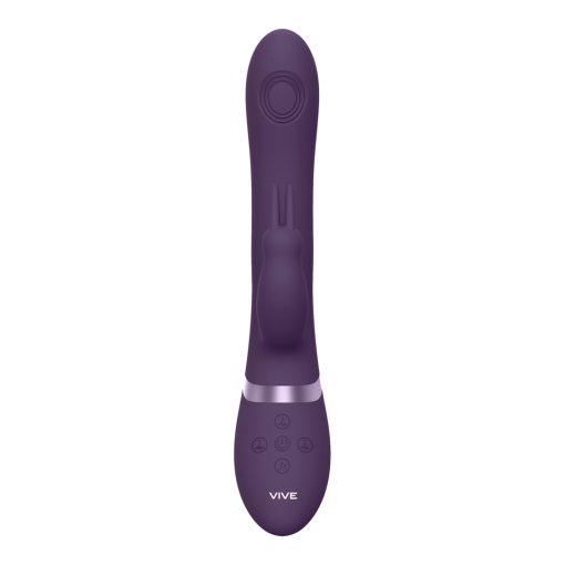 Rini - Pulse Wave  Vibrating Double Penetration Rabbit - Paars - Afbeelding 3