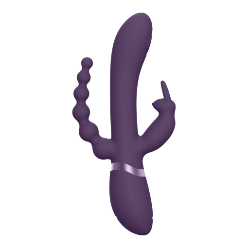 Rini - Pulse Wave  Vibrating Double Penetration Rabbit - Paars - Afbeelding 4