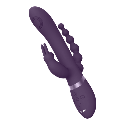 Rini - Pulse Wave  Vibrating Double Penetration Rabbit - Paars - Afbeelding 5
