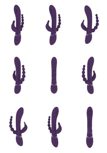 Rini - Pulse Wave  Vibrating Double Penetration Rabbit - Paars - Afbeelding 6