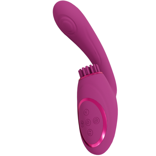 Gen - Drie Motoren G-Spot Vibrator met Pulse Wave en Vibrerende Haren - Roze - Afbeelding 5