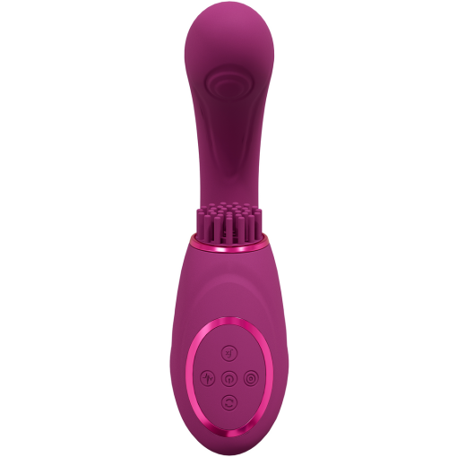 Gen - Drie Motoren G-Spot Vibrator met Pulse Wave en Vibrerende Haren - Roze - Afbeelding 6
