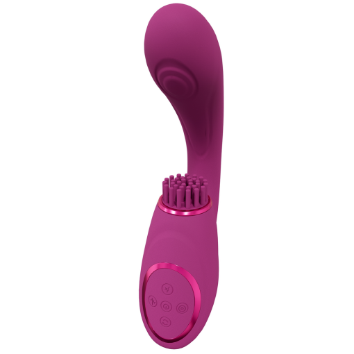 Gen - Drie Motoren G-Spot Vibrator met Pulse Wave en Vibrerende Haren - Roze - Afbeelding 7