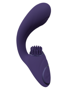 Gen - Triple Motor G-Spot Vibrator met Pulse Wave en Vibrerende Borstels - Paars