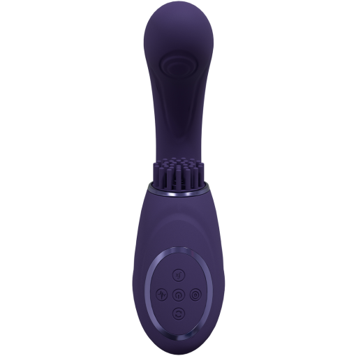Gen - Triple Motor G-Spot Vibrator met Pulse Wave en Vibrerende Borstels - Paars - Afbeelding 6
