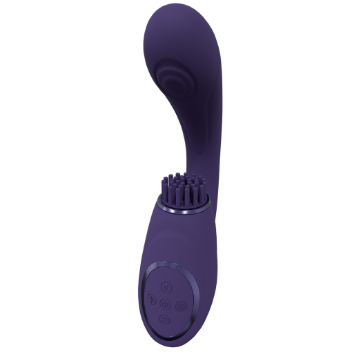 Gen - Triple Motor G-Spot Vibrator met Pulse Wave en Vibrerende Borstels - Paars - Afbeelding 7